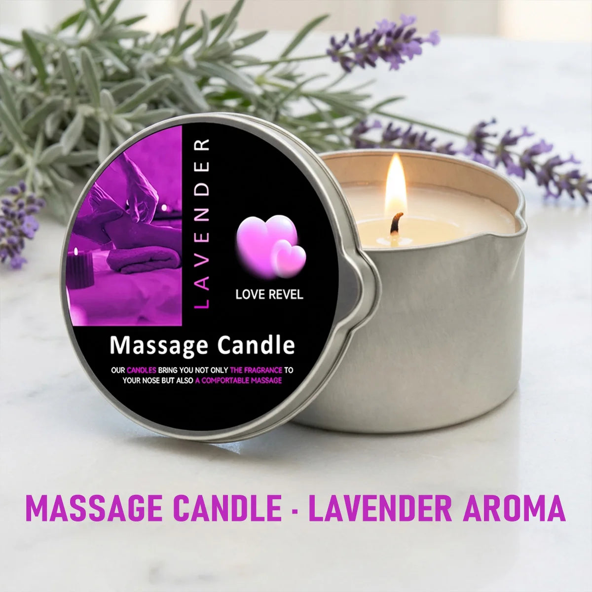 Candela profumata in cera di soia per aromaterapia