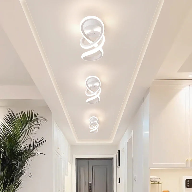 Plafoniere per corridoio a LED Lampadario moderno Lampada a tre colori Lampade minimaliste per camera da – foto 5
