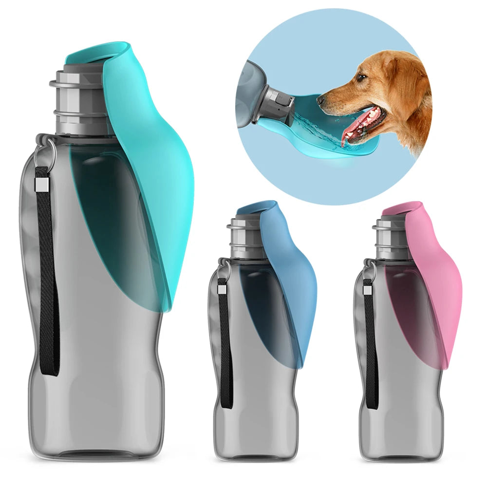 Distributore d'acqua da viaggio per cani, 800 ml