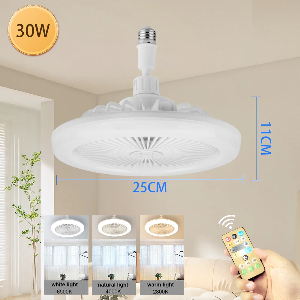 Lampada a LED CANMEIJIA con ventilatore da soffitto, dimmerabile, con 3 velocità di ventilazione e timer – foto 10