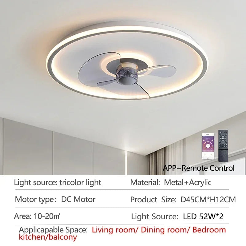 2025 110-220V Ventilatori da soffitto con luci Telecomando per la casa Camera da letto Lampada da soffitto – foto 6