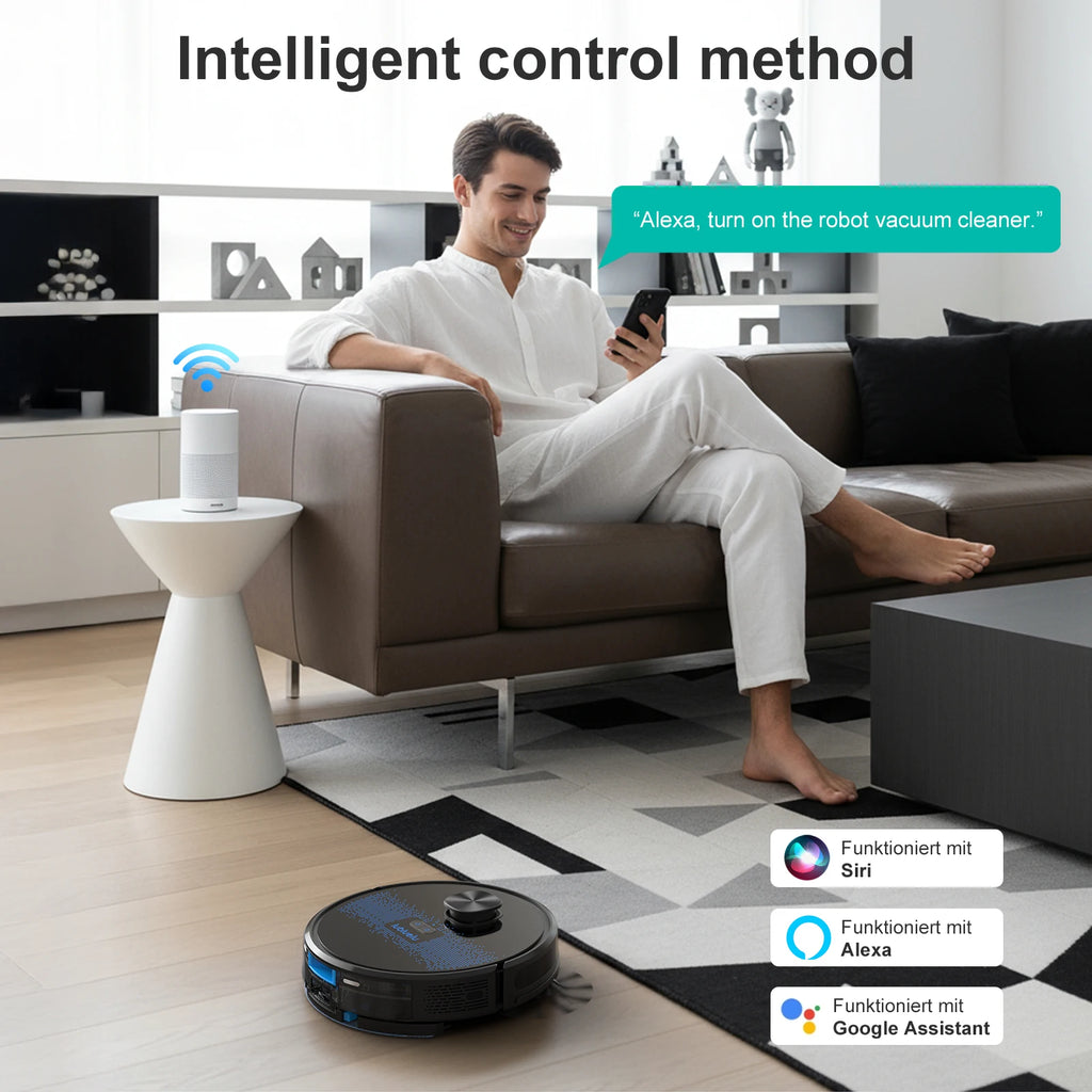 Robot aspirapolvere e lavapavimenti 4000 Pa, controllo da app – dettaglio 4