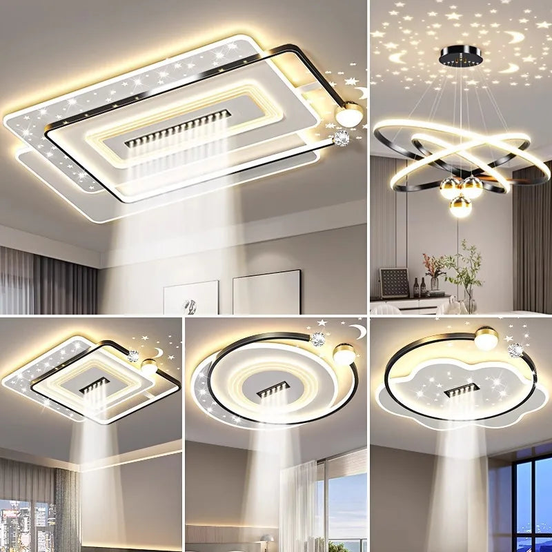 Ventilatore da soffitto senza pale con luce e motore DC – dettaglio 1