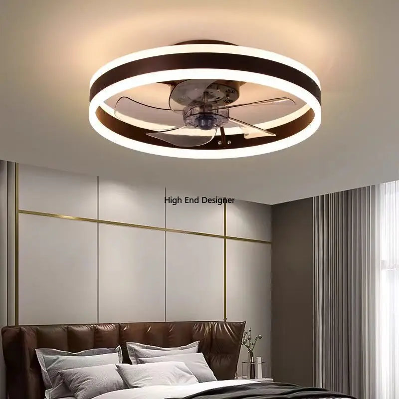 Ventilatore da soffitto con luce e motore DC, otto finiture – dettaglio 1