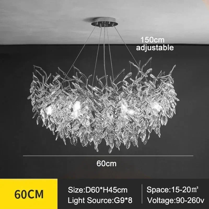 Lampadario moderno di lusso a soffitto in cristallo Lampada a sospensione a led Sala da pranzo Soggiorno Camera da letto Decorazioni per la casa Lampada da parete Lampada a sospensione