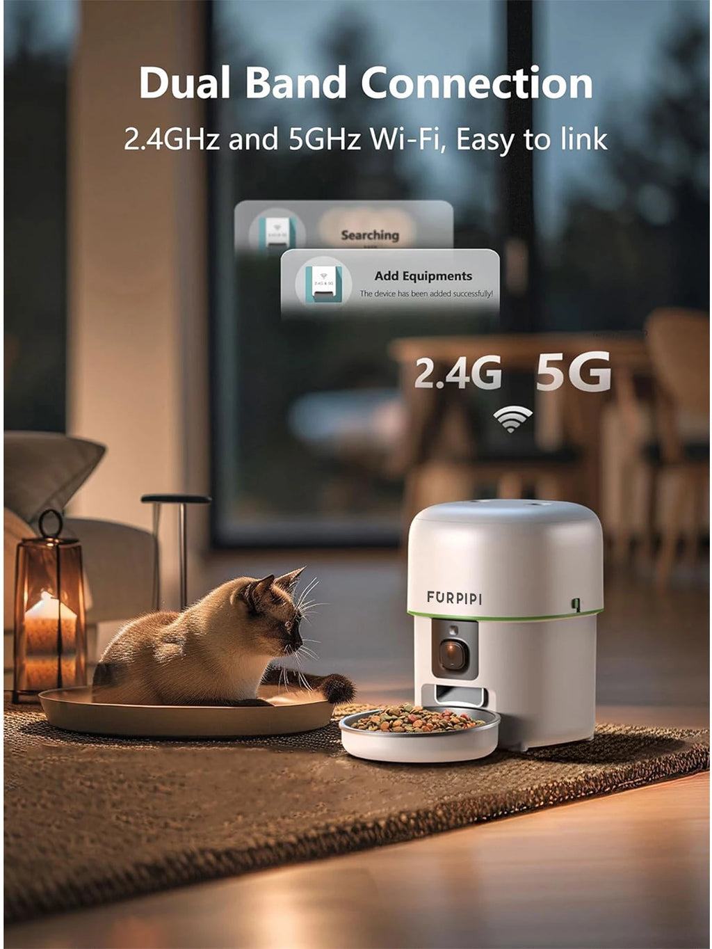 Distributore automatico di crocchette con telecamera HD e WiFi – dettaglio 1