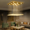 Lampadario quadrato in cristallo K9, 40 o 50 cm
