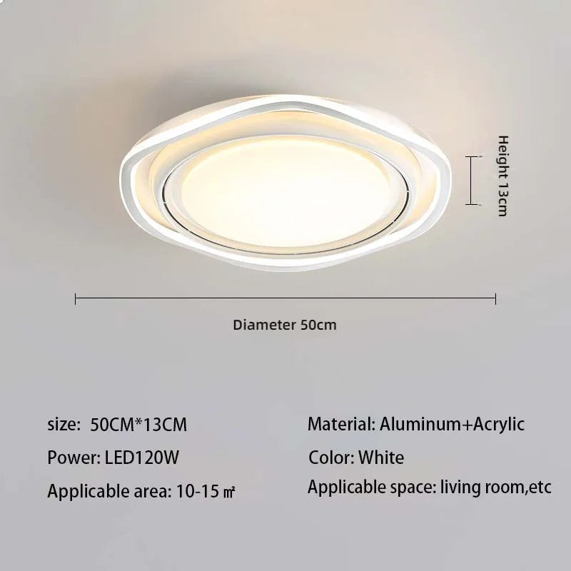 Ventilatore da soffitto moderno senza lama con lampada da soffitto rotonda senza paletta per camera da letto – foto 8