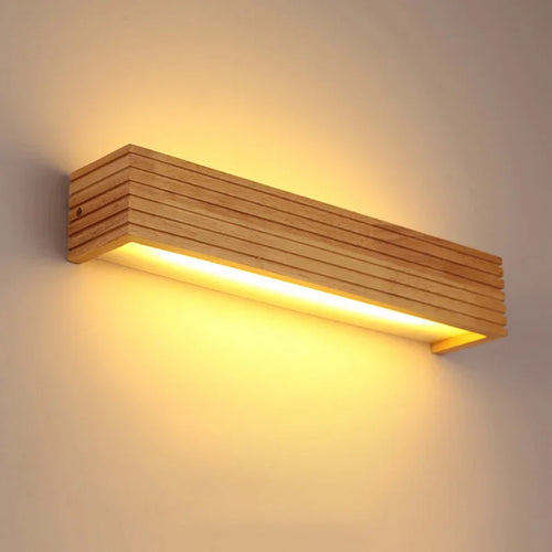 Applique da parete a LED in legno per camera e soggiorno