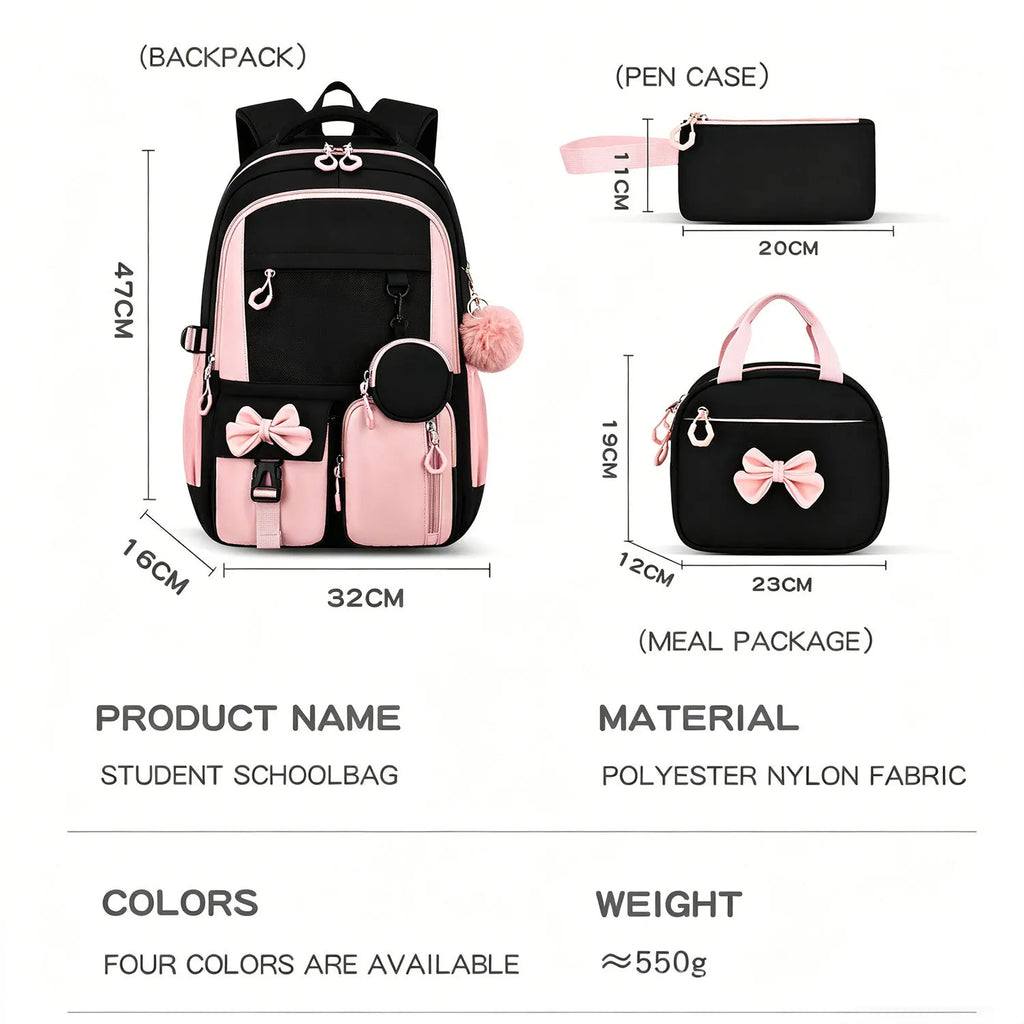 Set zaino scuola per bambine con scomparto per il portatile – foto 5