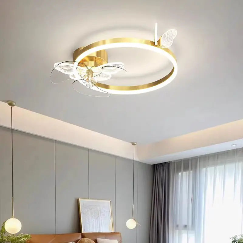 Ventilatore da soffitto a farfalla con luce LED dimmerabile – dettaglio 3