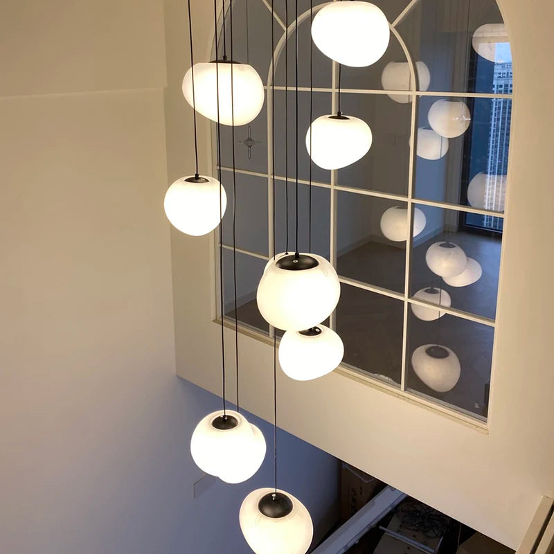 Lampadario nordico per scale e sale da pranzo, da 6 a 15 luci – dettaglio 2