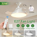 Ventilatore da soffitto con luce adatto per attacco E27, lampada ventilatore da camera da letto con – foto 7