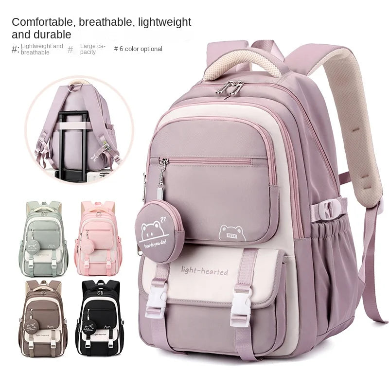 Zaino scolastico per ragazze con astuccio tondo, 15 pollici – foto 2
