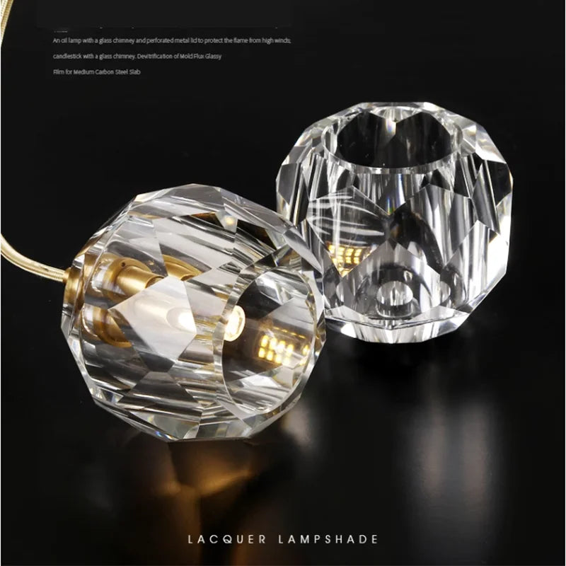 Lampadario di cristallo K9 Luci a LED Illuminazione per interni Decorazione della stanza Plafoniera per – foto 4