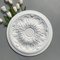 Rosone da soffitto in PU effetto gesso, rotondo