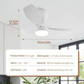 Ventilatore da soffitto con telecomando Illuminazione da soffitto Piccolo a tre foglie per camera da letto – foto 7