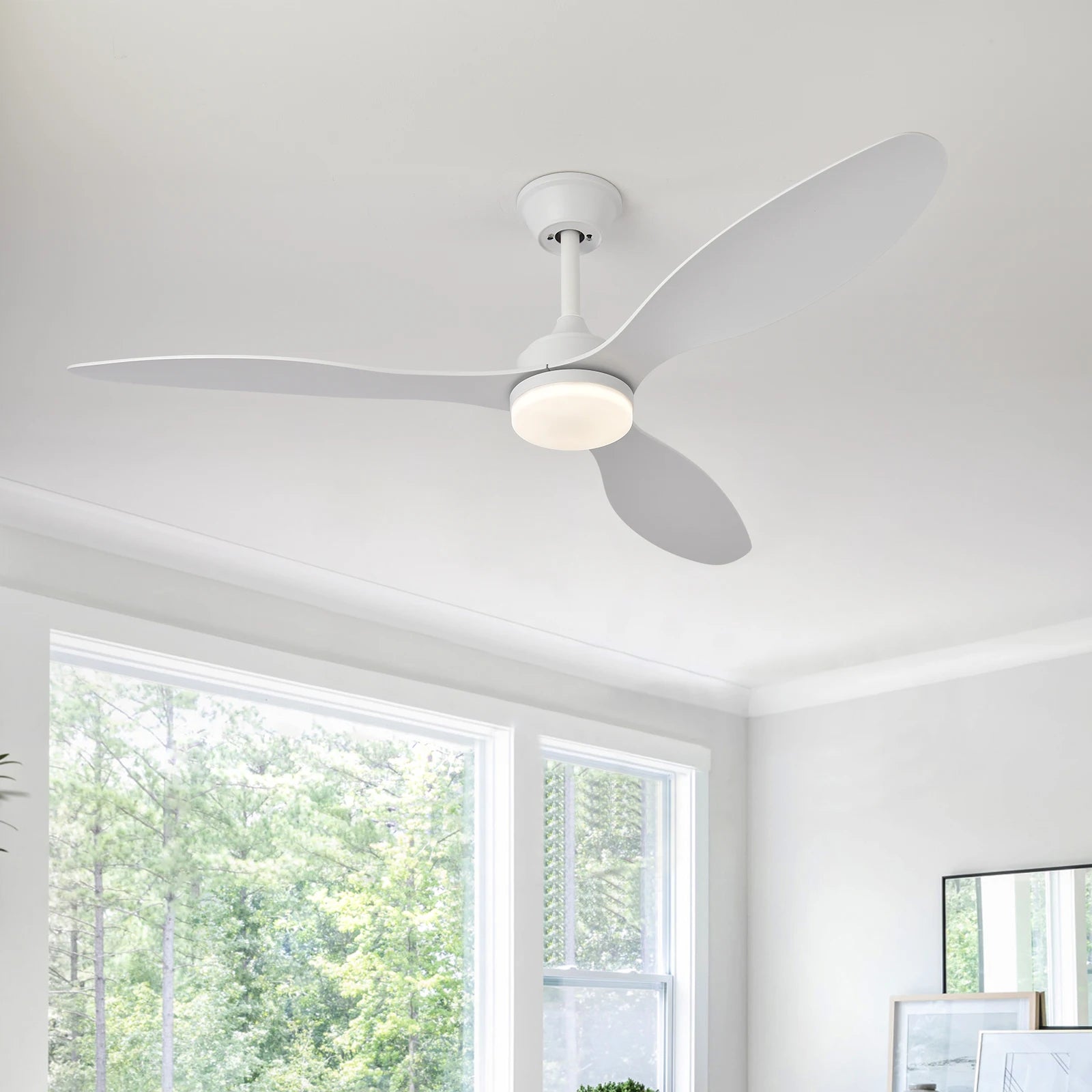 Ventilatore da soffitto con luce, ventilatore da soffitto a basso profilo da 25 pollici/42 pollici/52 pollici – foto 3