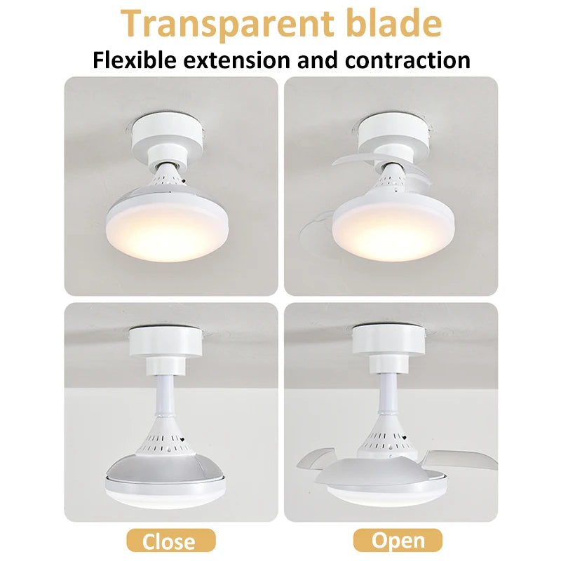 Ventilatore da soffitto pieghevole con luce LED dimmerabile – dettaglio 2