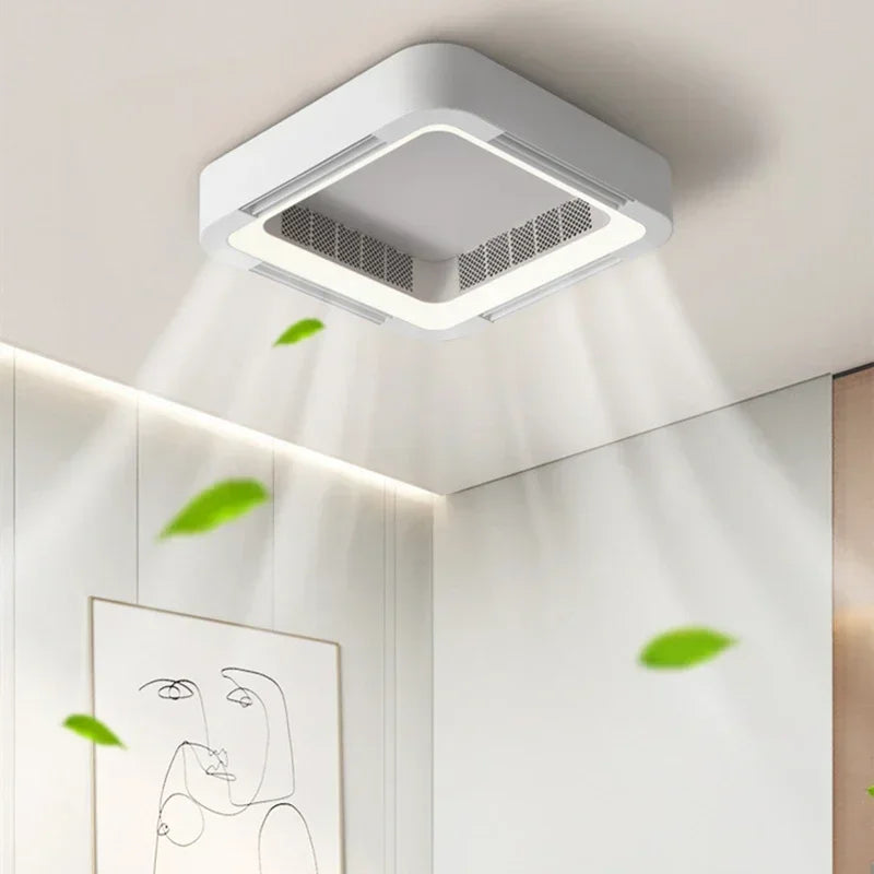 2025 Lampada da soffitto invisibile senza lama con telecomando leggero senza pale Circolatore LED DC