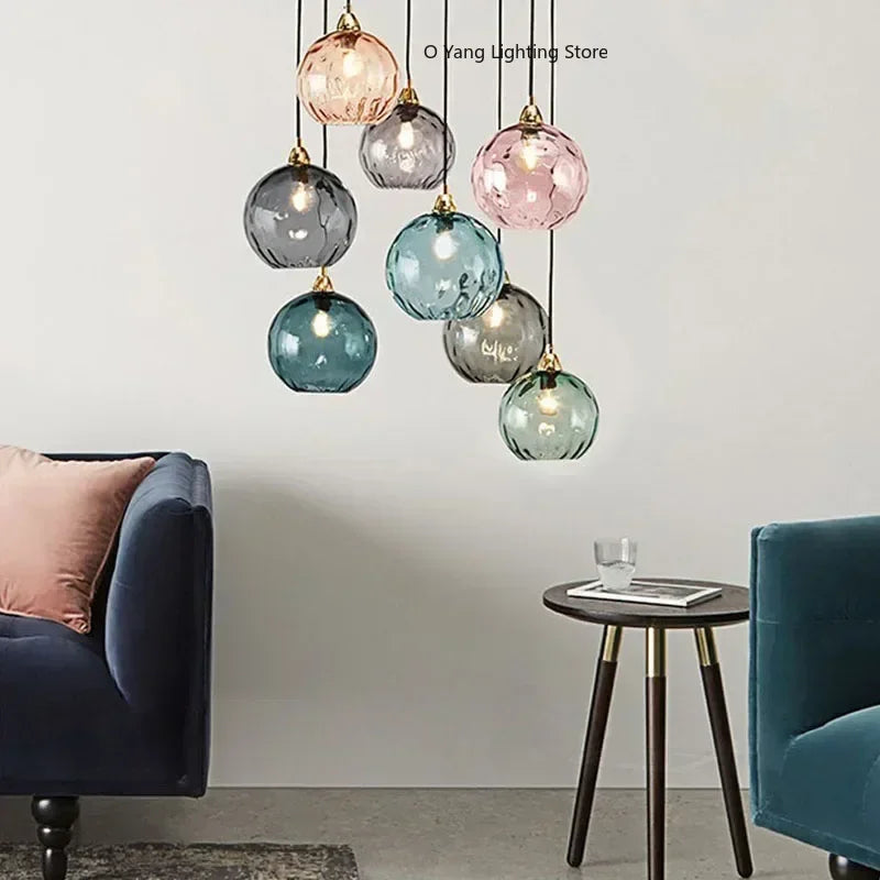 Lampadario in vetro colorato, da 3 a 8 luci – dettaglio 2