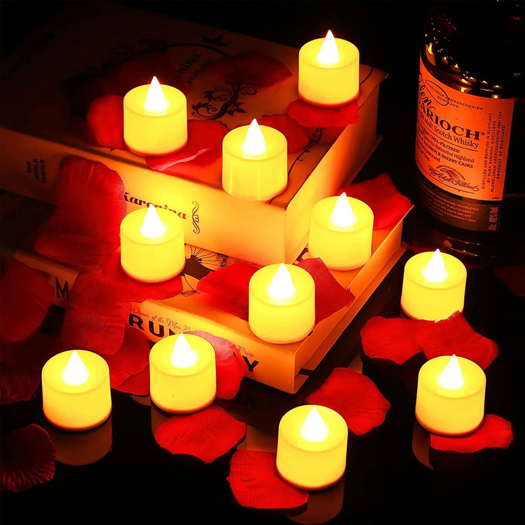 Candele LED tealight senza fiamma, set da 1, 6 o 12 pezzi – dettaglio 1