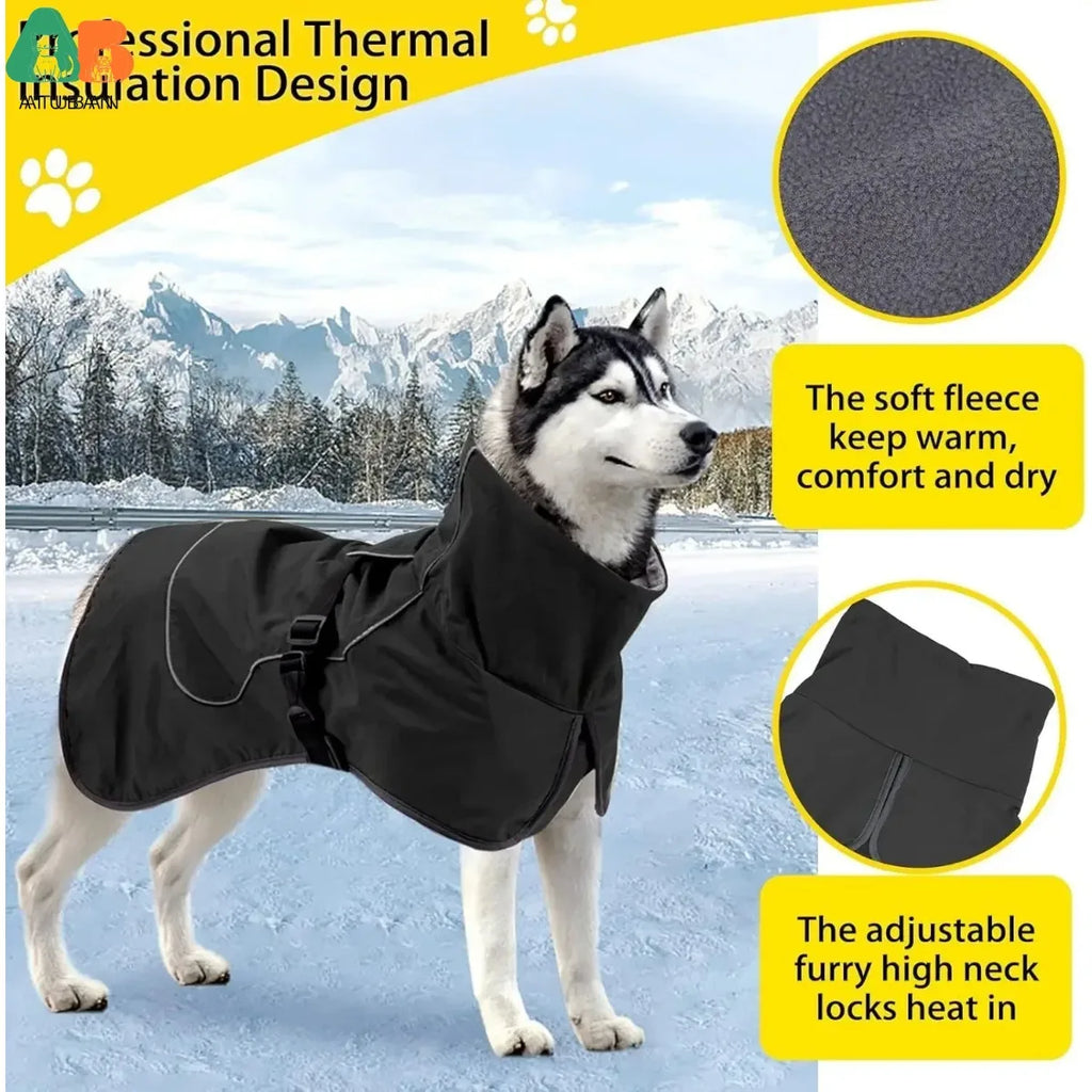 Giacca impermeabile per cani con fodera in pile, XS-XXL – dettaglio 2