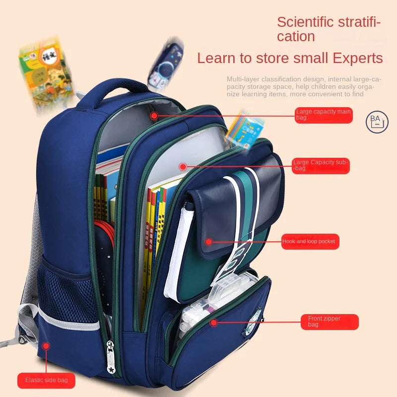 Zaino scolastico con bande riflettenti, 42 cm, impermeabile – foto 3