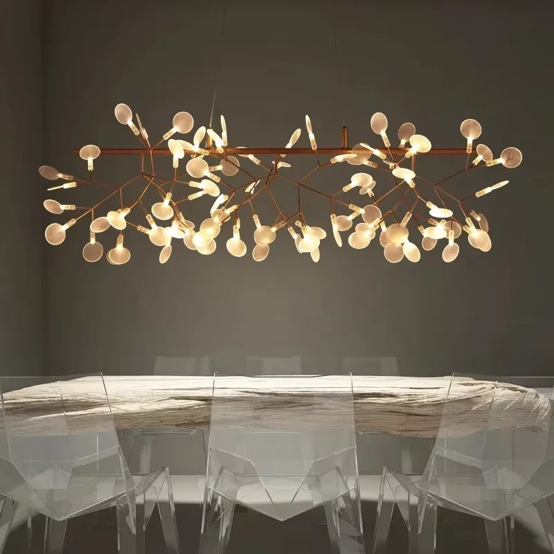 Lampadario ad anello LED, da 60 a 120 cm, nero o oro rosa – dettaglio 2