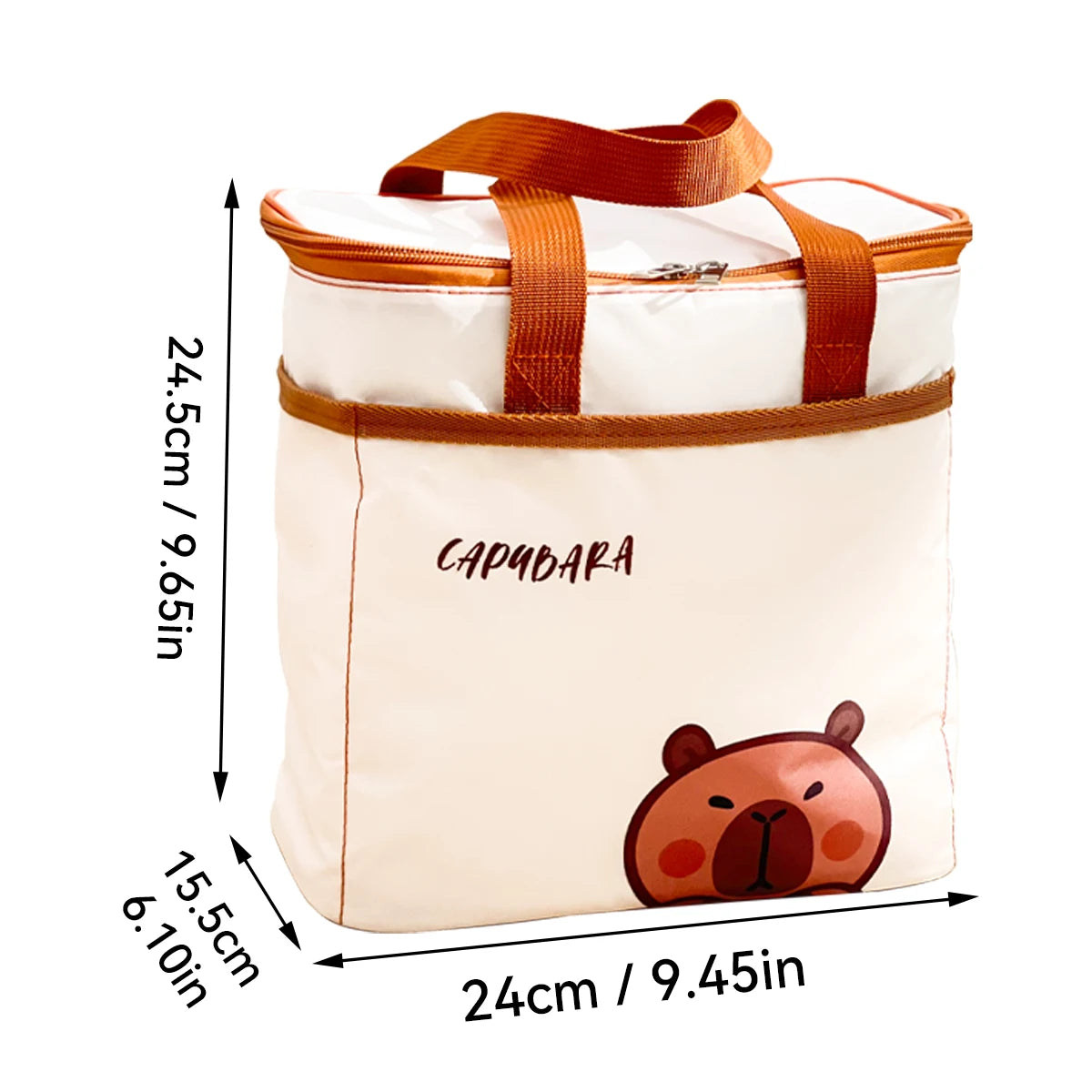 Borsa Termica per il Pranzo Capybara Impermeabile – foto 9