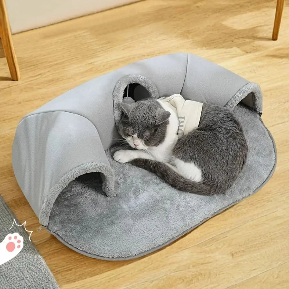 Cuccia a Tunnel Lavabile e Antiscivolo per Gatti