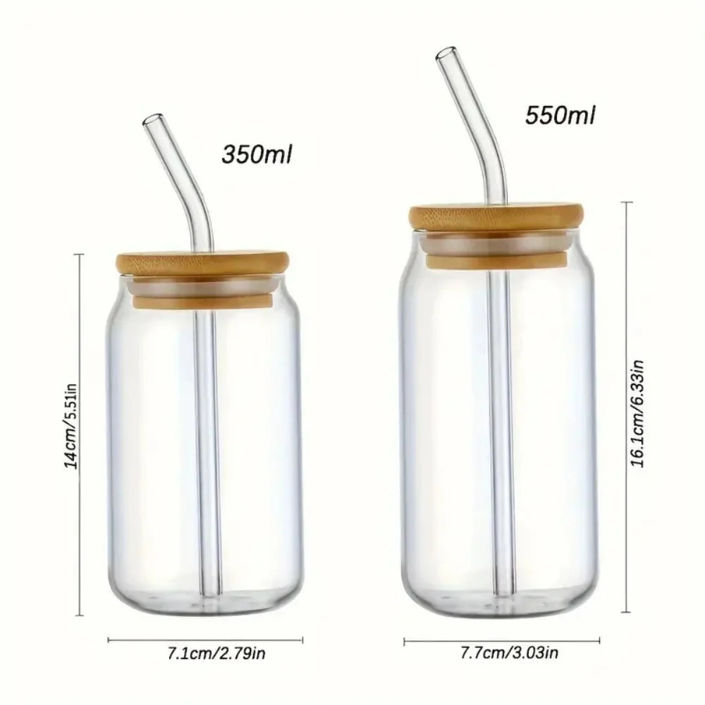 Bicchiere in vetro 350 o 550 ml con coperchio in bambù – dettaglio 3