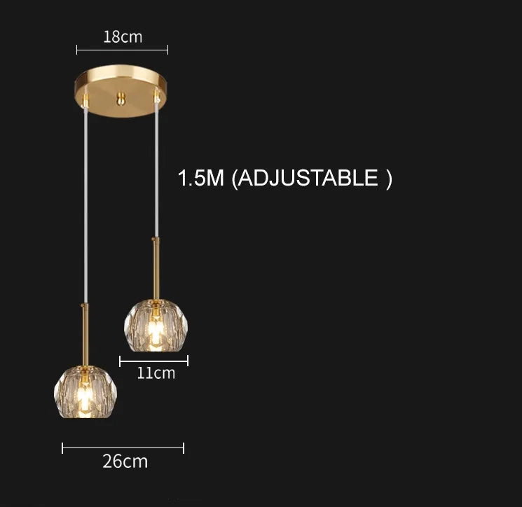 Lampadario di cristallo K9 Luci a LED Illuminazione per interni Decorazione della stanza Plafoniera per – foto 9