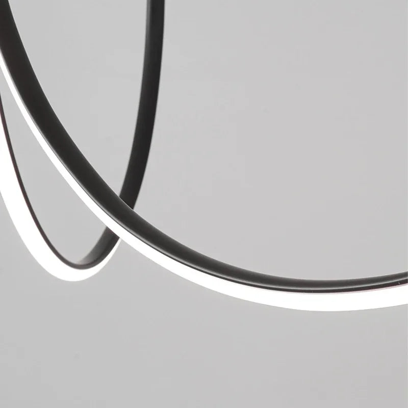 Lampadario a striscia curva a U, 63 o 78 W, luce calda – dettaglio 5