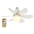 Ventilatore da soffitto a LED da 40W con luce E27 e telecomando per la regolazione della luminosità, adatto – foto 7