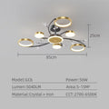Lampadario di Lusso per Soffitto, Illuminazione Domestica, Decorazione in Cristallo, Lampada da Soffitto con – foto 9
