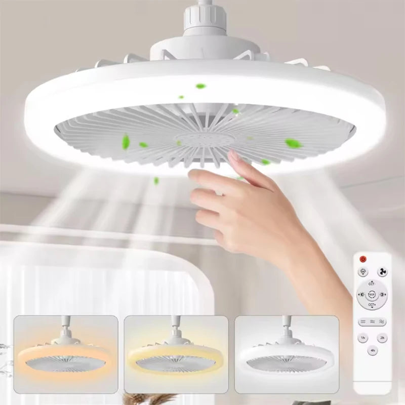 Ventilatore da soffitto compatto 25 cm con luce LED E27 – dettaglio 2