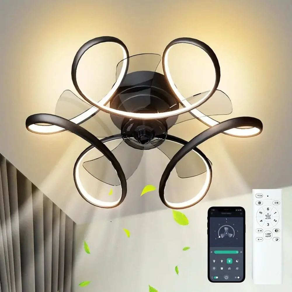 Ventilatore da soffitto moderno ventilatore a sospensione decorativo per la casa con lampada motore