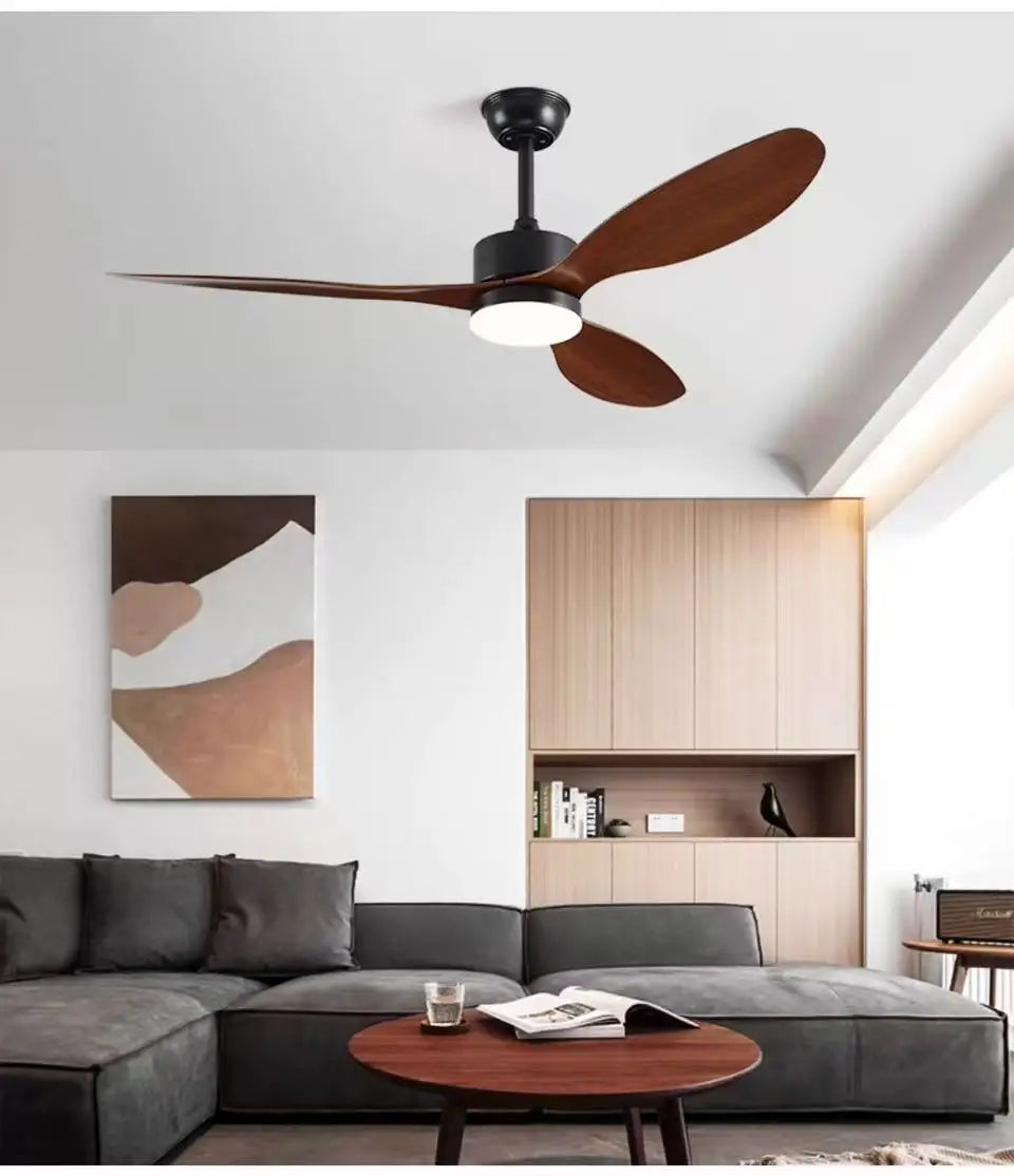 Ventilatore da soffitto con luce, 25/42/52 pollici, a basso profilo, con telecomando, per interni ed esterni – foto 4