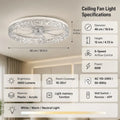 Ventilatore da soffitto moderno con luce, telecomando, dimmerabile, 6 velocità, motore DC, silenzioso – foto 7