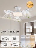Ventilatore da soffitto NUOVO 2026 con luce E27, lampada da soffitto con telecomando 110V 220V, 3 colori – foto 7