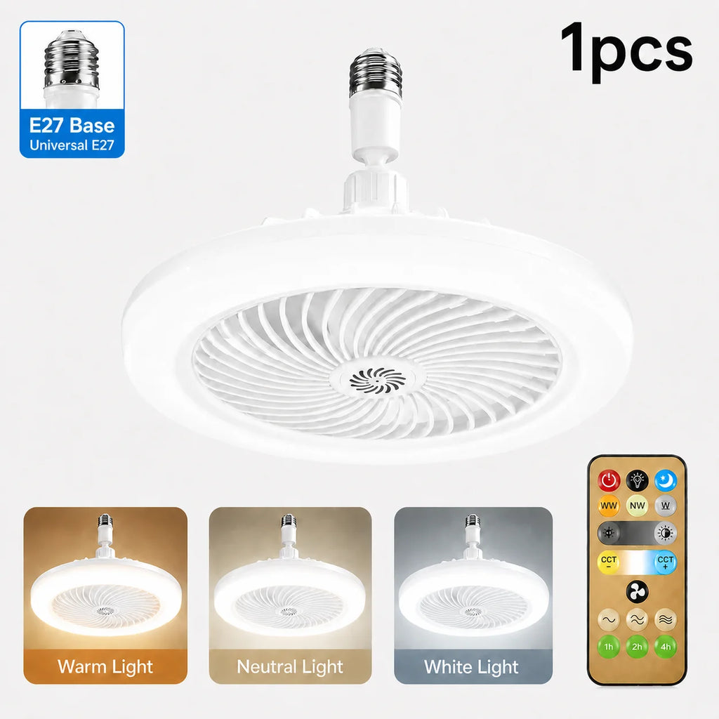 Ventilatore da soffitto 2in1 con lampada LED e attacco E27 – dettaglio 6