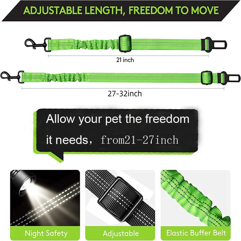 Cintura di sicurezza da auto elastica con clip per cani e gatti – dettaglio 3