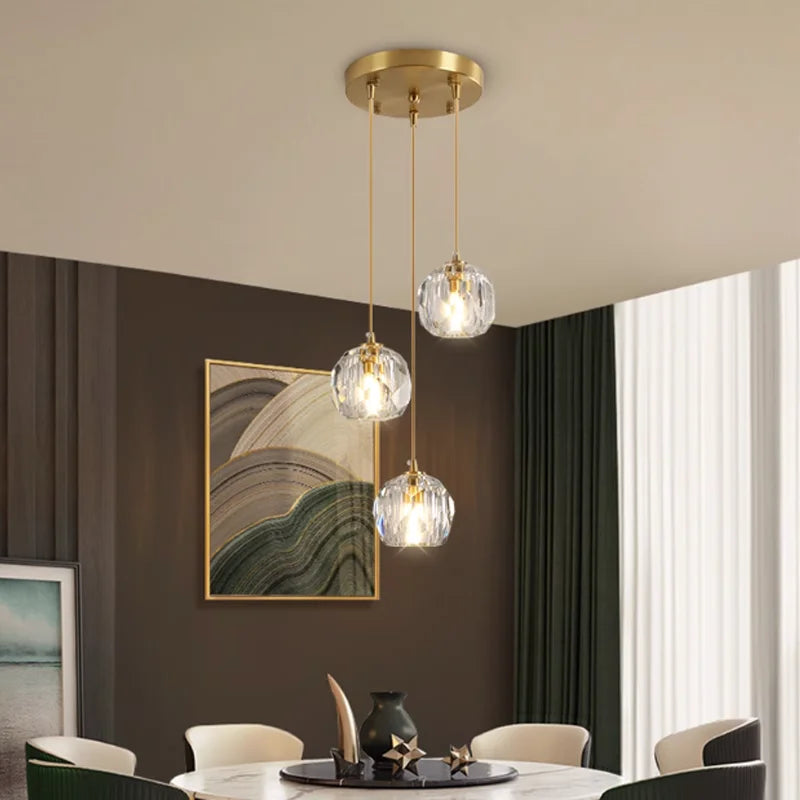 Lampadario di cristallo K9 Luci a LED Illuminazione per interni Decorazione della stanza Plafoniera per – foto 2