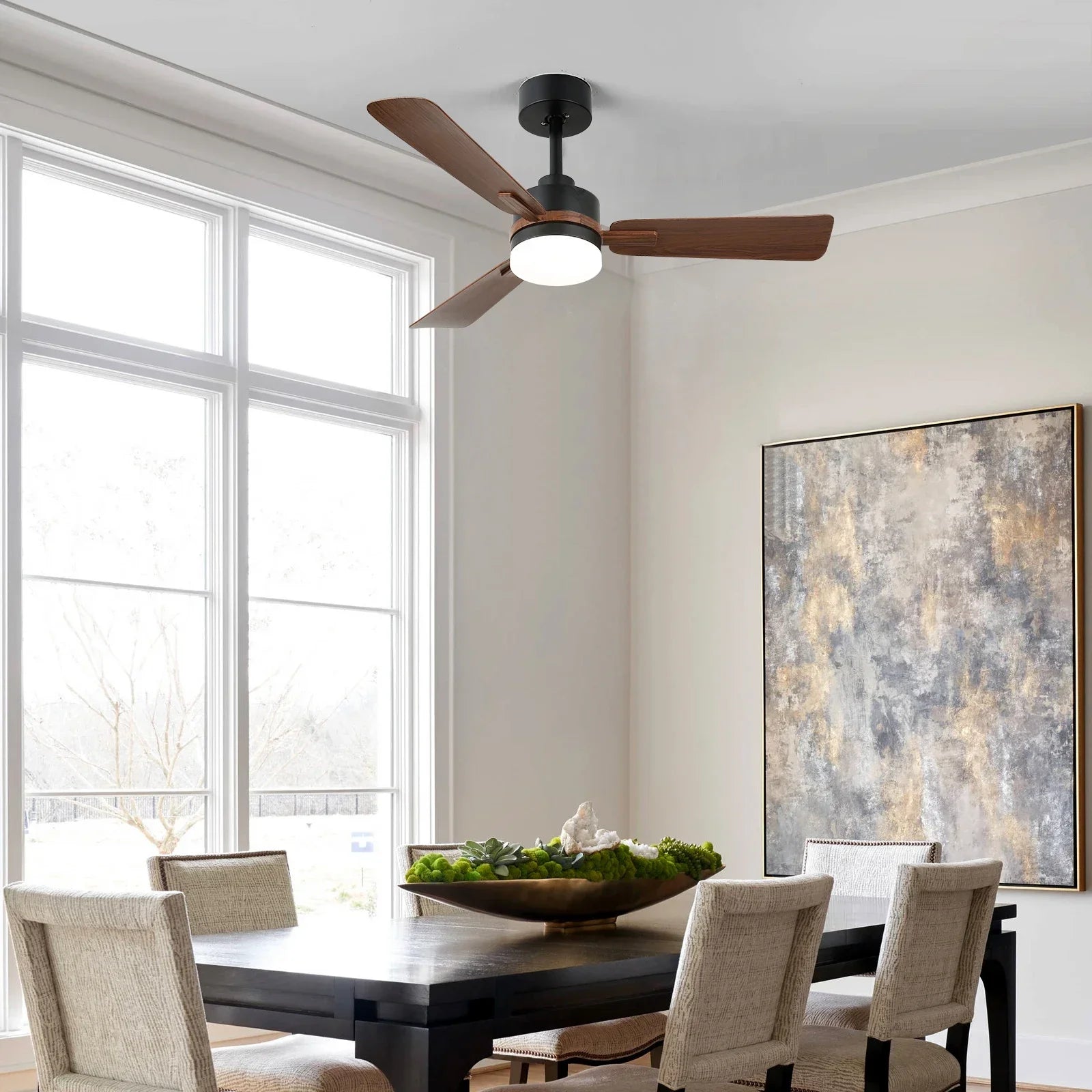 Lampadario con ventilatore e luce LED RGB, da 29 a 52 pollici – dettaglio 1