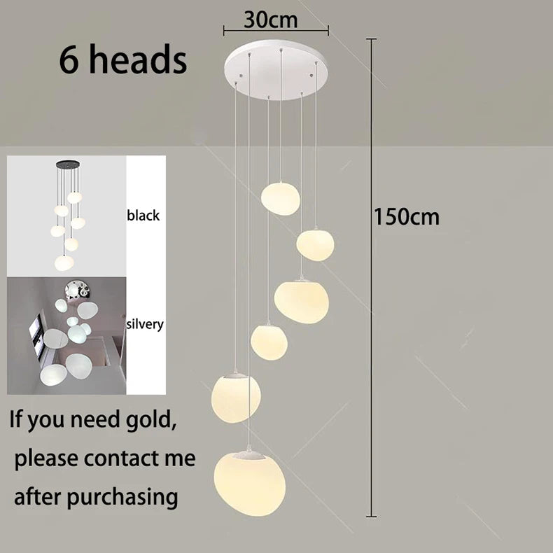 Lampadario nordico per scale e sale da pranzo, da 6 a 15 luci – dettaglio 10