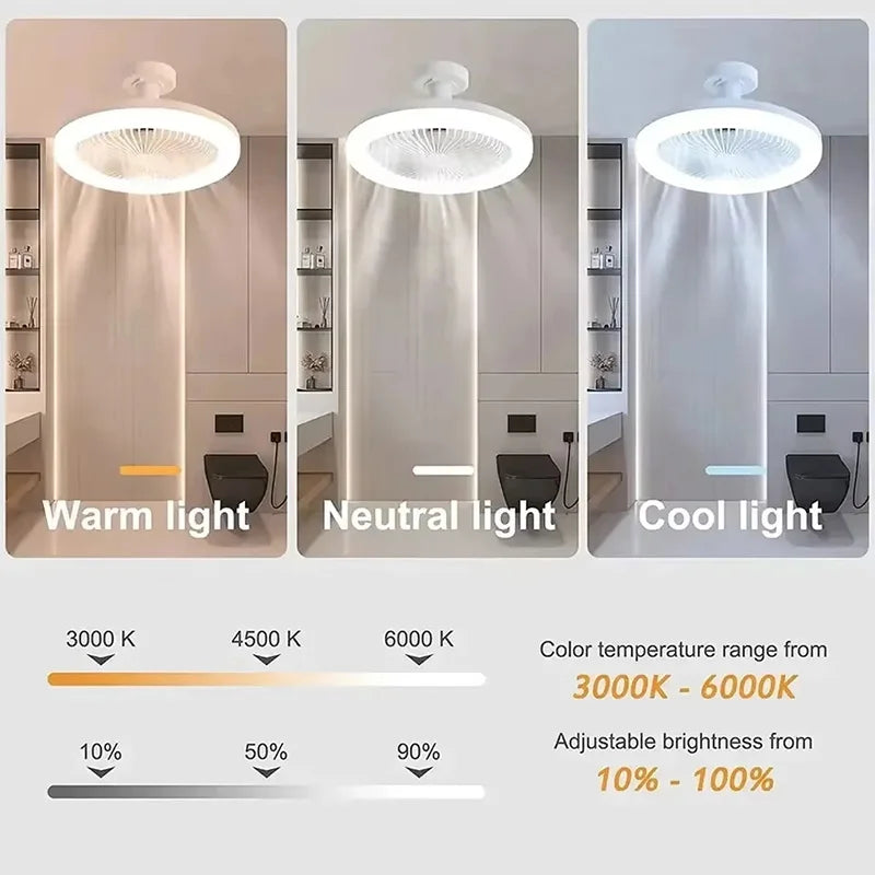 Lampade da soffitto 2 in 1 Base E27 regolabile a 3 velocità Dimmerabile infinitamente per soggiorno Camera da – foto 5