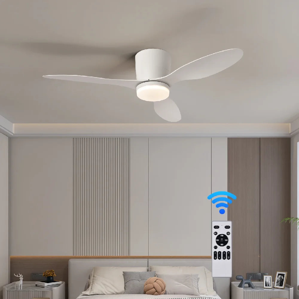 Ventilatore da soffitto 3 pale con luce 3 colori e timer – dettaglio 4