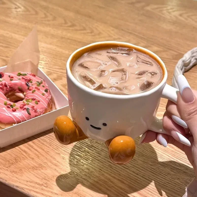 Set di Tazze in Ceramica per Colazione Fantasia Cartoon