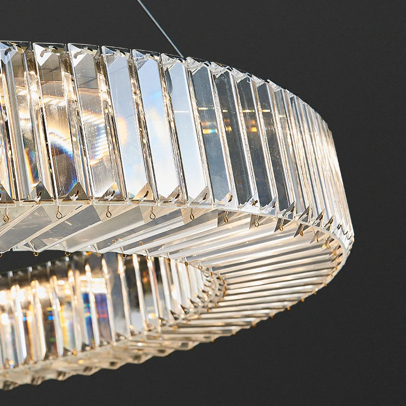 Lampadario LED in cristallo rotondo da 60 cm – dettaglio 5